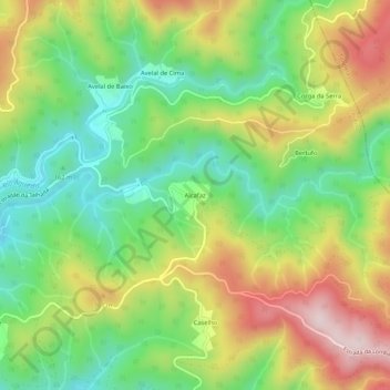 Alcafaz topographic map, elevation, terrain