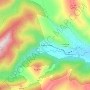 Montrondo topographic map, elevation, terrain
