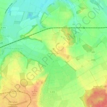 Oberbergen topographic map, elevation, terrain