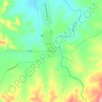 Taninga topographic map, elevation, terrain