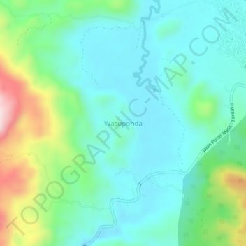 Wasuponda topographic map, elevation, terrain
