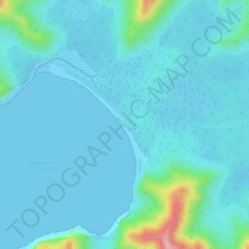 Playa Potrero Grande topographic map, elevation, terrain