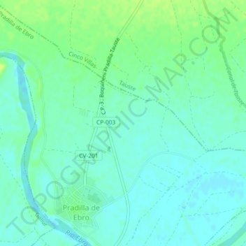 Campo del Moro topographic map, elevation, terrain