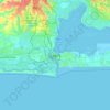 Lagos topographic map, elevation, terrain