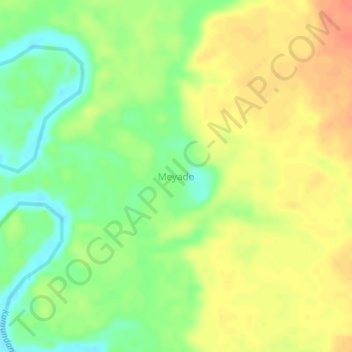 Meyado topographic map, elevation, terrain