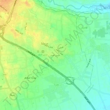 Hawsh al Qadam topographic map, elevation, terrain