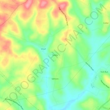 Smiley topographic map, elevation, terrain