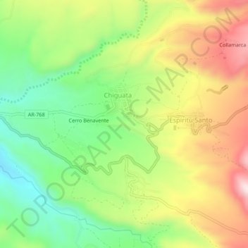 Buena Vista topographic map, elevation, terrain