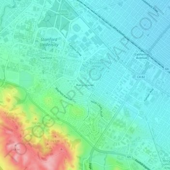 Rains Houses topographic map, elevation, terrain