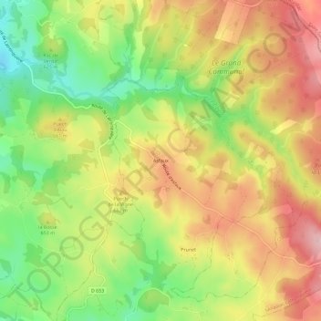 Asfaux topographic map, elevation, terrain