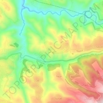 Kfar Hay topographic map, elevation, terrain