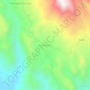 Ayahualulco topographic map, elevation, terrain