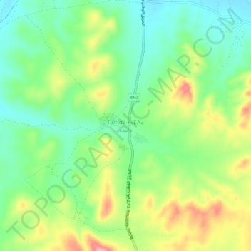 Tamda topographic map, elevation, terrain