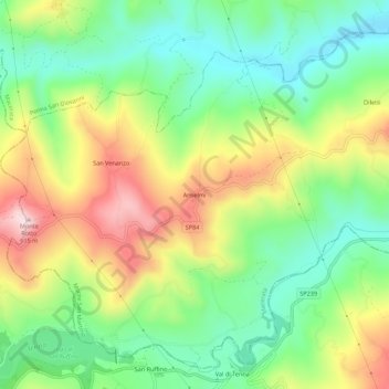 Anselmi topographic map, elevation, terrain