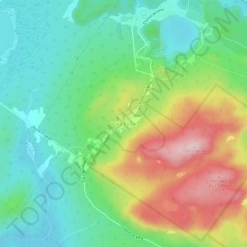 Vimy-Ridge topographic map, elevation, terrain
