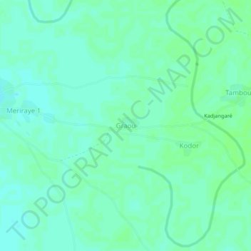 Graou topographic map, elevation, terrain