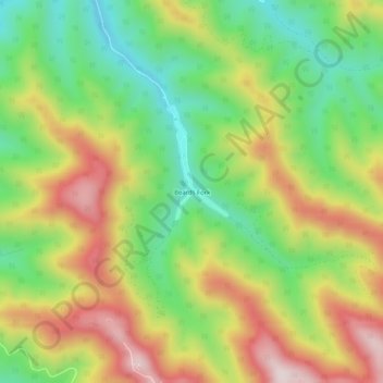 Beards Fork topographic map, elevation, terrain