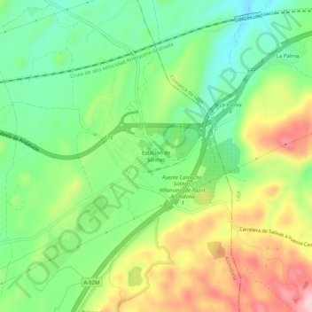 Salinas topographic map, elevation, terrain