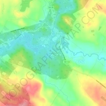 Sandy Point topographic map, elevation, terrain