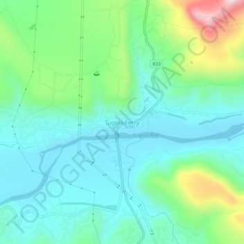 Tugela Ferry topographic map, elevation, terrain