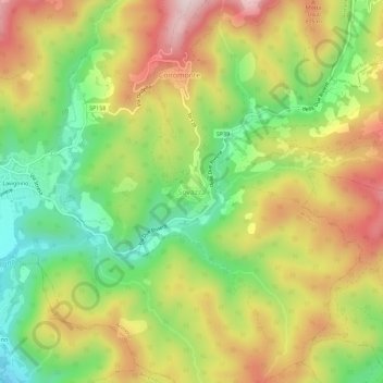Sovazza topographic map, elevation, terrain