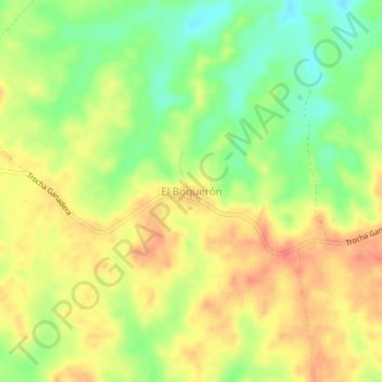 El Boquerón topographic map, elevation, terrain