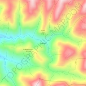 Unahala topographic map, elevation, terrain