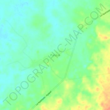Palotal topographic map, elevation, terrain