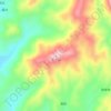 天子山 topographic map, elevation, terrain