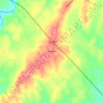Hatchet topographic map, elevation, terrain