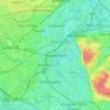 Twickenham topographic map, elevation, terrain