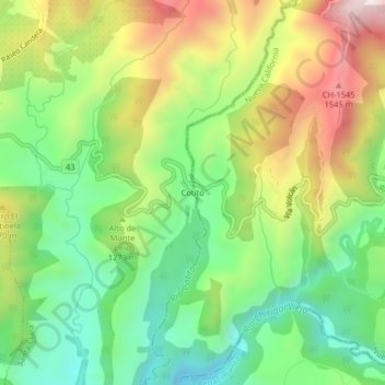 Cotito topographic map, elevation, terrain
