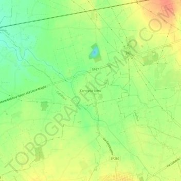 Contrada Spina topographic map, elevation, terrain