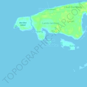 Laud topographic map, elevation, terrain