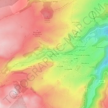 La Ville-Tour topographic map, elevation, terrain