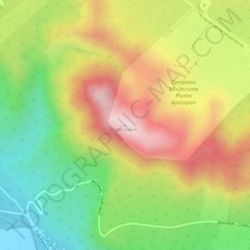 Cerro Grande topographic map, elevation, terrain