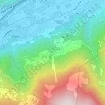 Loye topographic map, elevation, terrain
