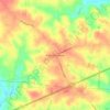 Bradford Crossroads topographic map, elevation, terrain