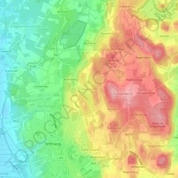 Dieglishofen topographic map, elevation, terrain