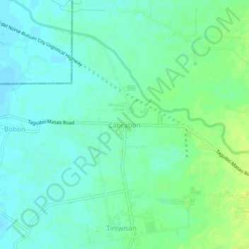 Cabcabon topographic map, elevation, terrain