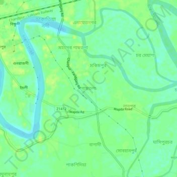 Gachhtola topographic map, elevation, terrain