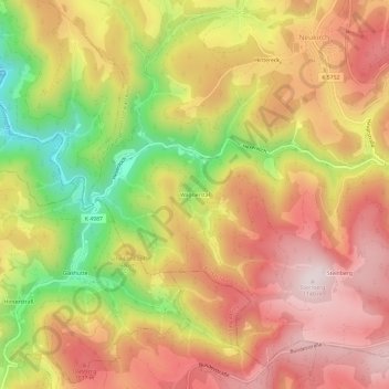Wagnerstal topographic map, elevation, terrain
