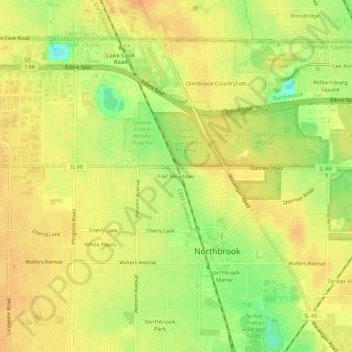 Fair Meadows topographic map, elevation, terrain