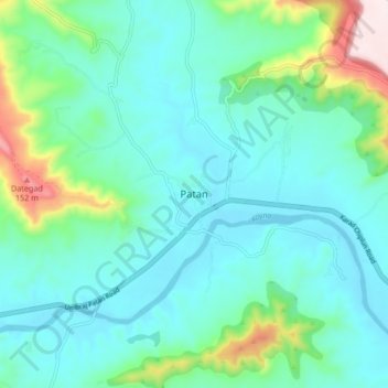 Patan topographic map, elevation, terrain