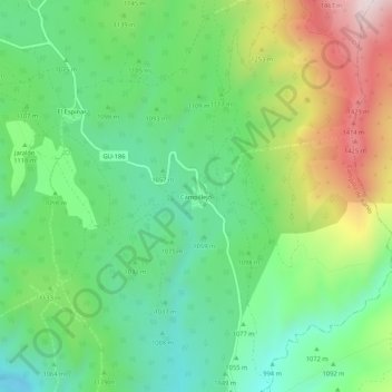Campillejo topographic map, elevation, terrain
