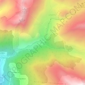 Le Crot topographic map, elevation, terrain
