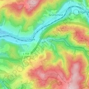 Unterbüchel topographic map, elevation, terrain