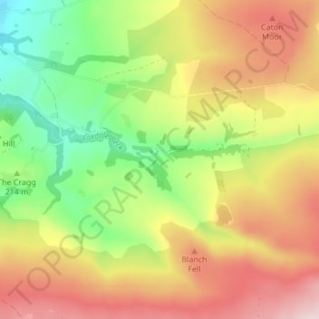 Littledale topographic map, elevation, terrain