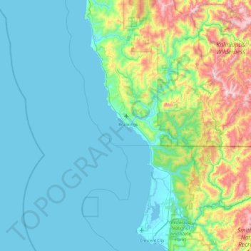 Table Rock topographic map, elevation, terrain