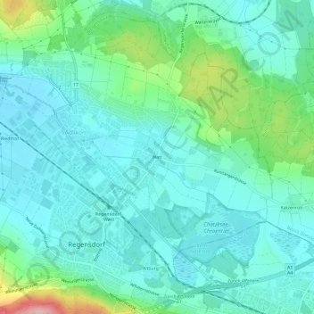 Watt topographic map, elevation, terrain